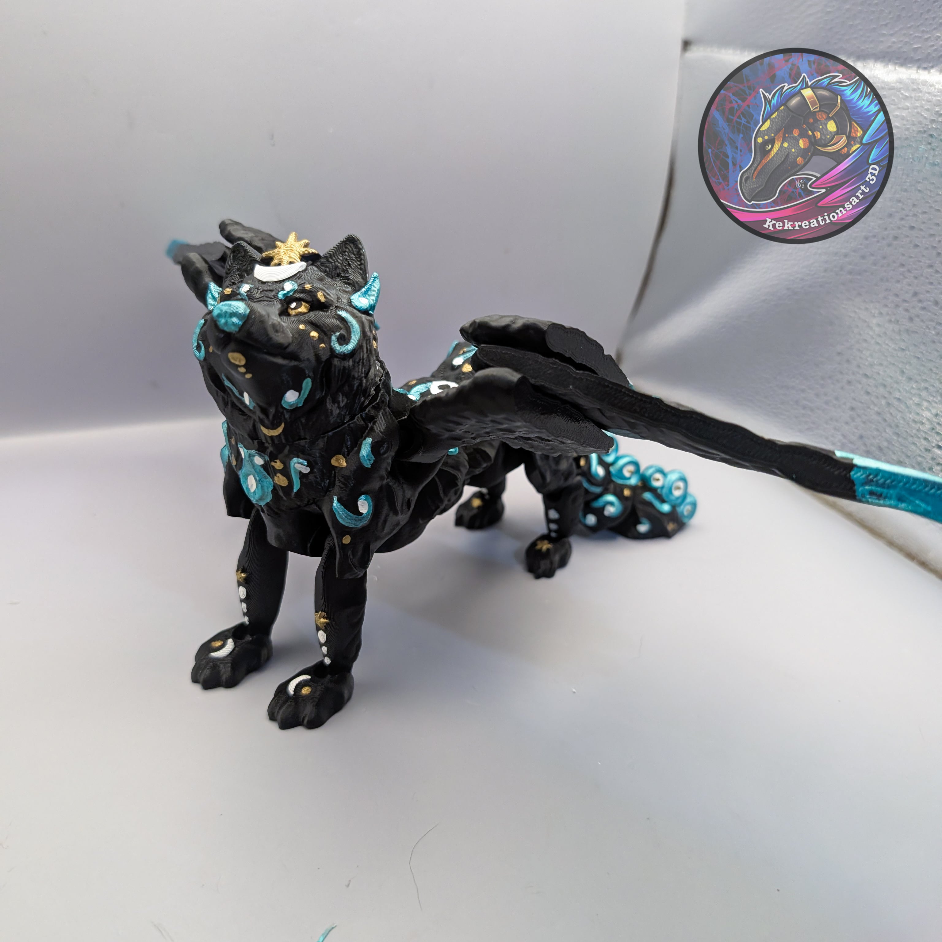 Flexi celestial wolf 3d model