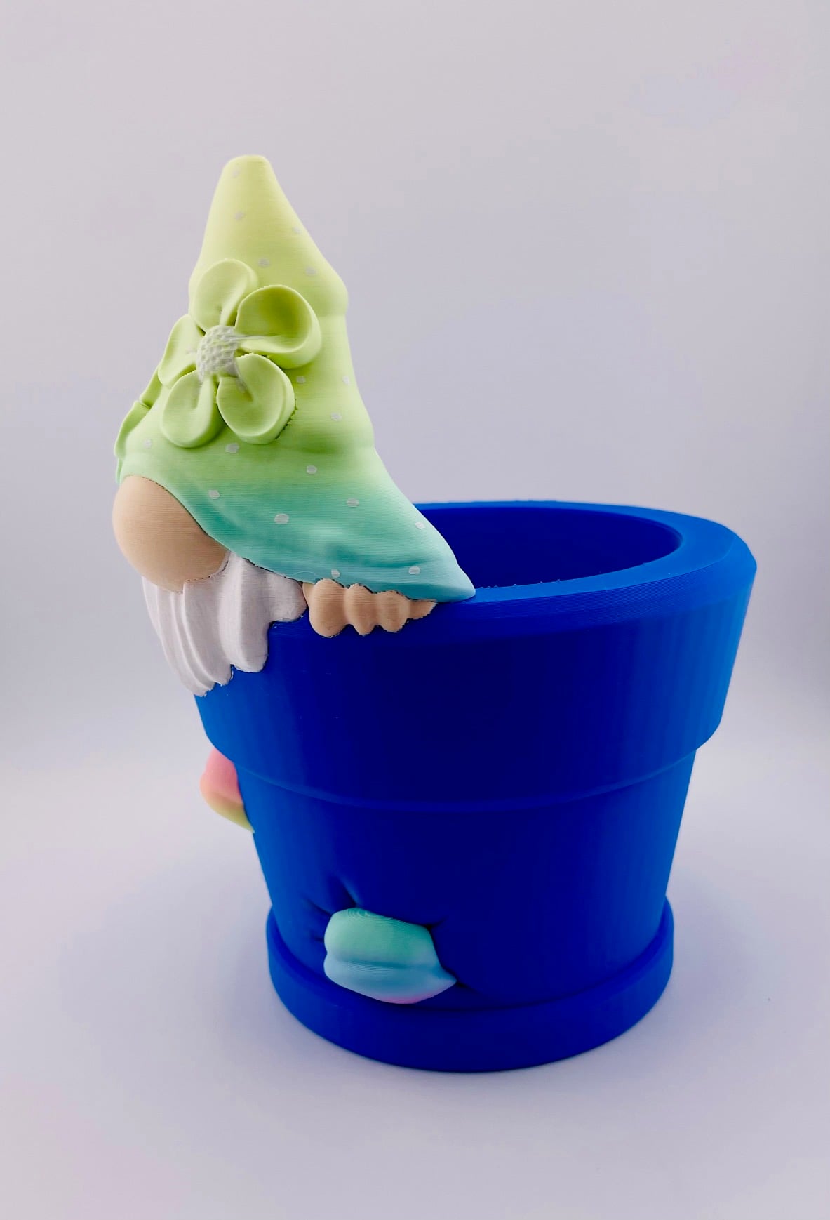 Gnome Climbing Out of Pot Planter 3d model