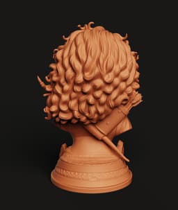 Celtic Archer Princess STL | Disney Fan Art 3D Print | Detailed Bust 3d model