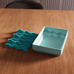 Self-Draining Bar Soap Dish and Saver Tray 3d model
