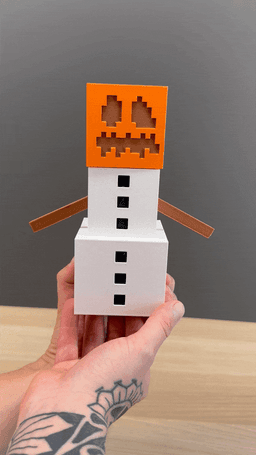 Minecraft Snowman Surprise 3d model