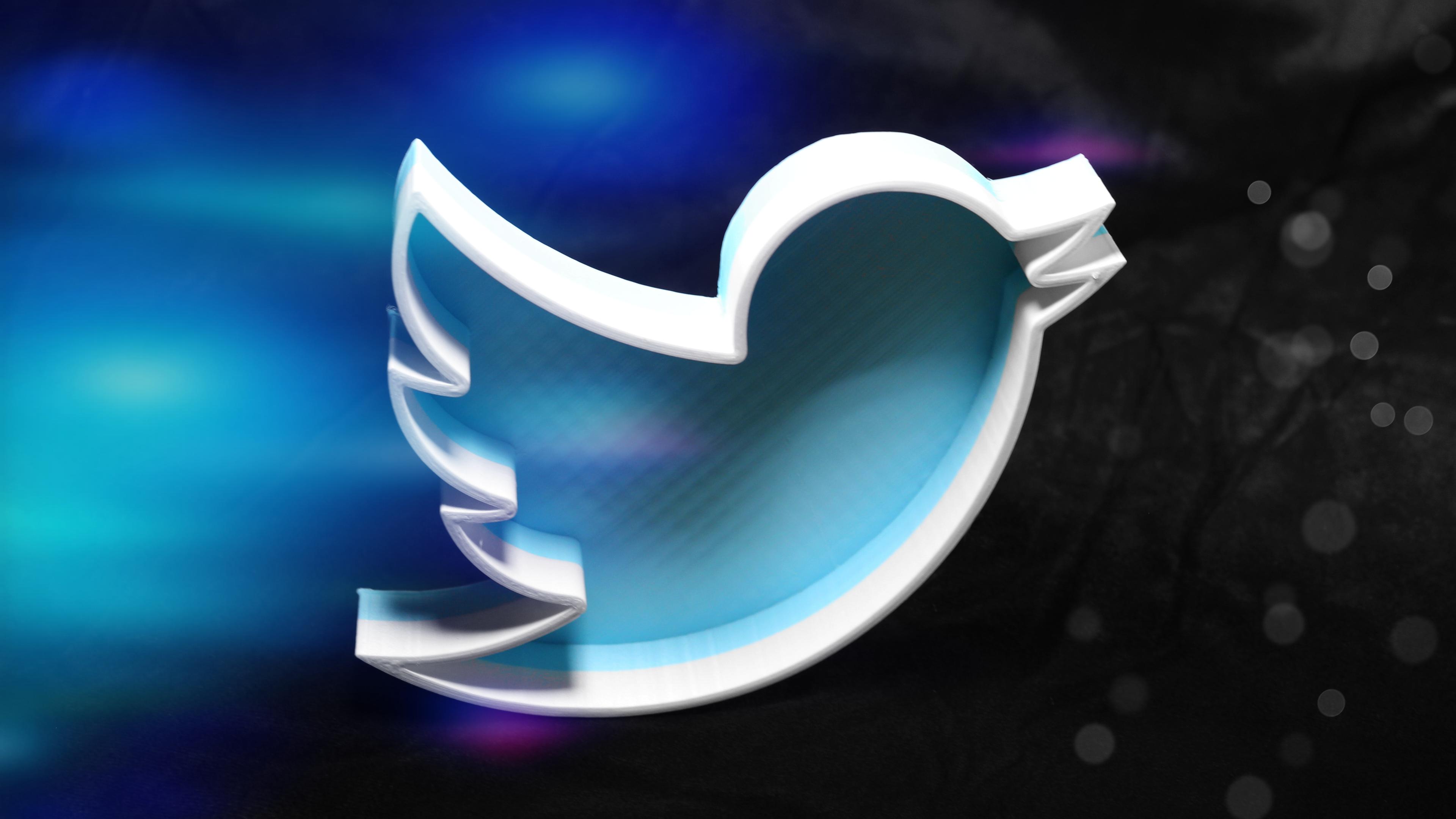 3D Twitter Logo Tray 3d model