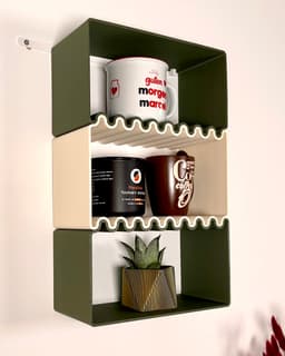 Cup shelf wave 3d model