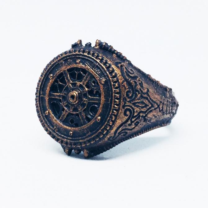 Steampunk Ring (Pre-Supported) 3d model