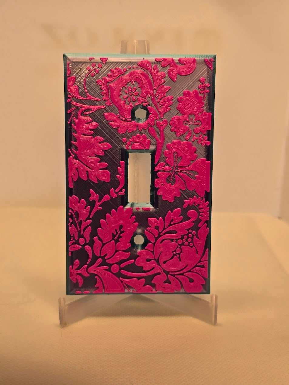 Wall Plate - Single Toggle (Size: Jumbo) - William Morris Pattern 3d model