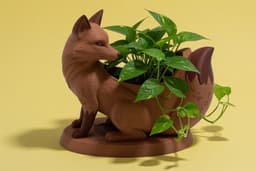 Cute Fox Plant Pot Indoor Succulent Planter Home Decor 3d model