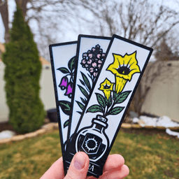 Poison Garden Bookmark STL Set – Oleander, Belladonna & Datura 3d model