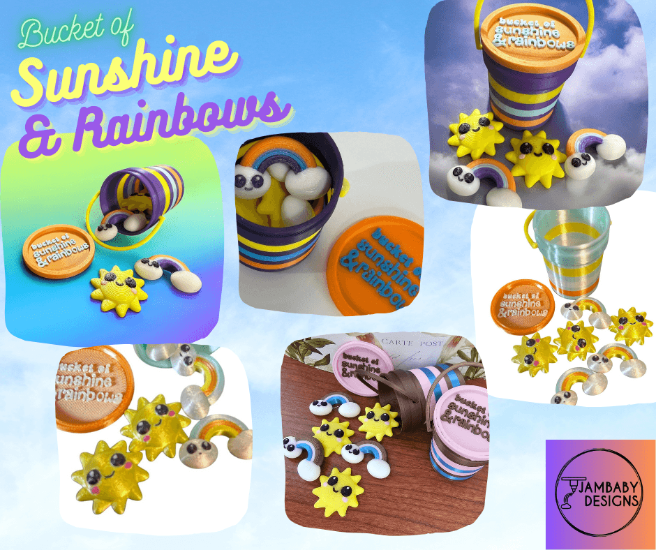 Little Bucket of Sunshine and Rainbows 3d model