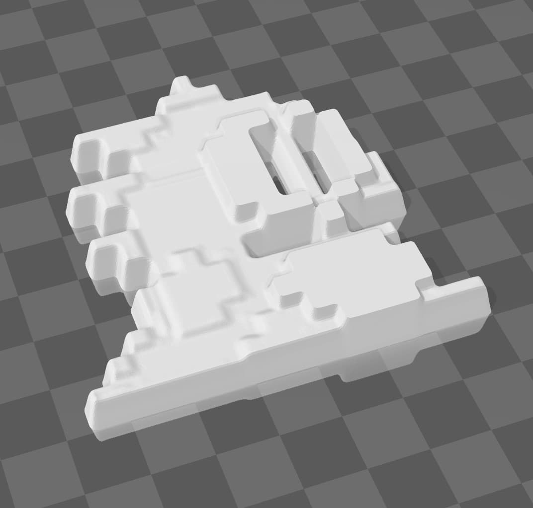 bubble bobble retro game character 3d model