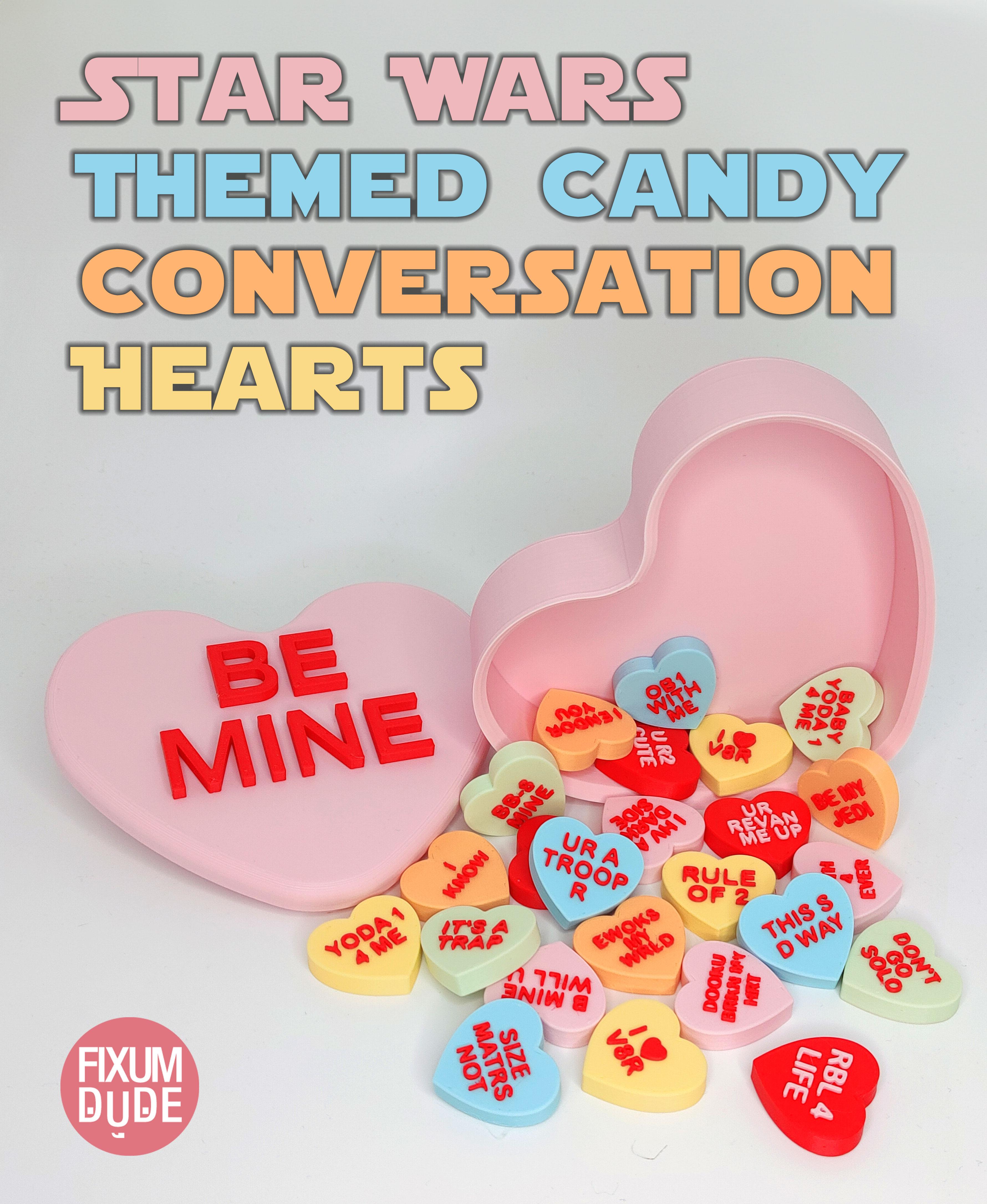 Star Wars Themed Valentine Conversation Hearts 3d model