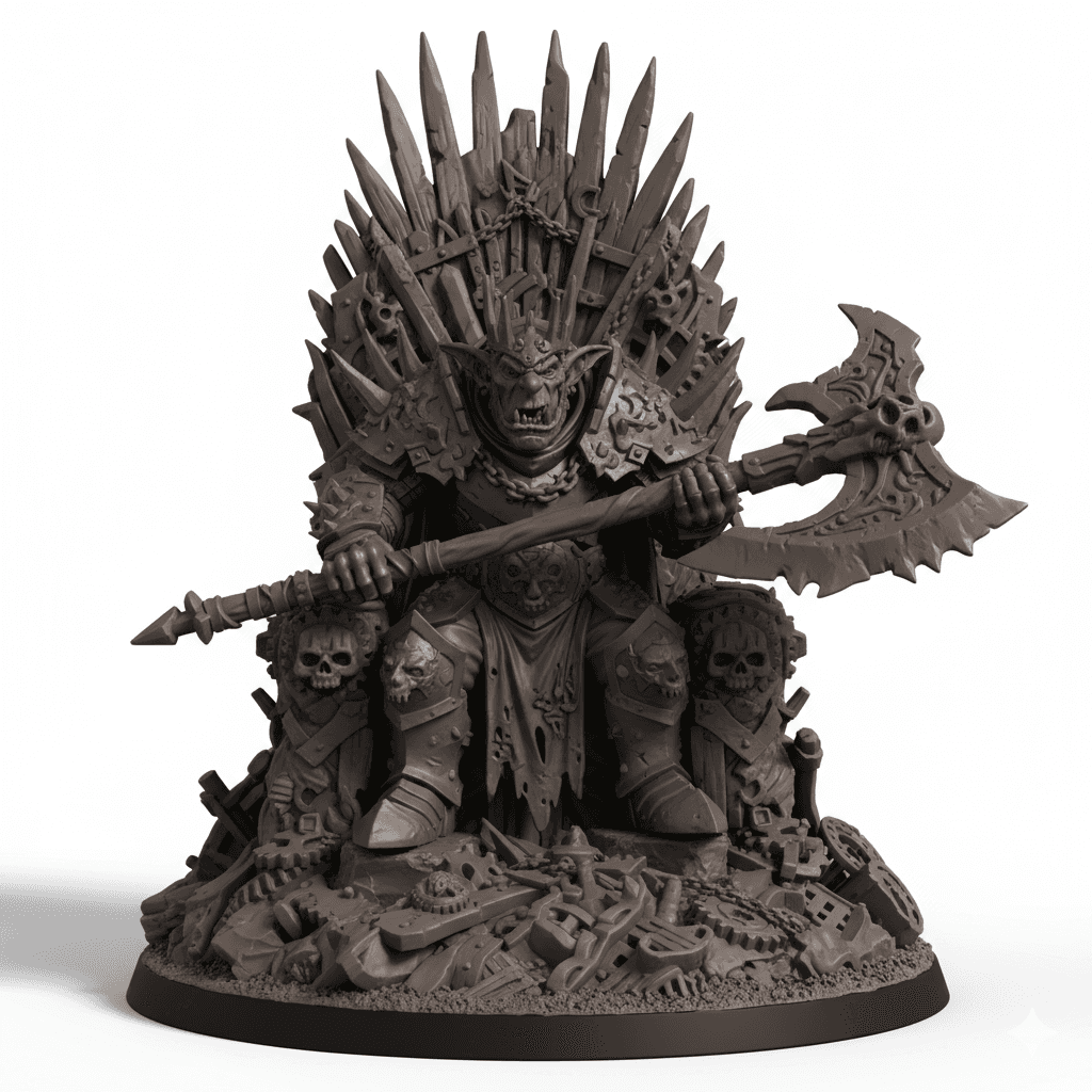 Goblin King Junk Throne Detailed STL Design 3d model