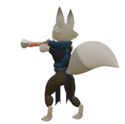 Fox Girl with Blunderbuss 3d model