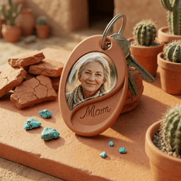 Mom Photo Keychain – 3D Printable Picture Holder Keychain, Mothers Day, Photo Keychain STL and 3MF 3d model