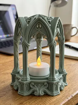 Gothic Cathedral Tea Light Lantern Candle Holder 3d model