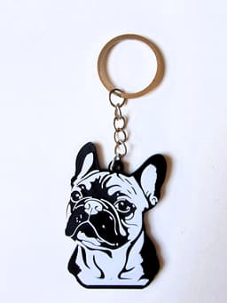 French bulldog keychain 3d model