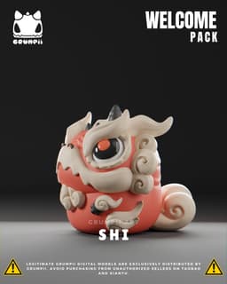 Grumpii 3D Printable Art Toy - Welcome Pack - Gon & Shi 3d model