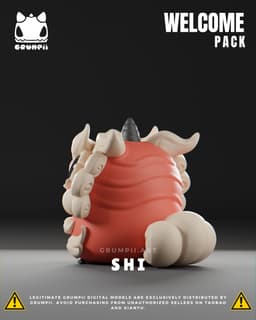 Grumpii 3D Printable Art Toy - Welcome Pack - Gon & Shi 3d model