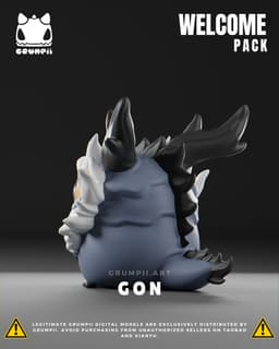 Grumpii 3D Printable Art Toy - Welcome Pack - Gon & Shi 3d model