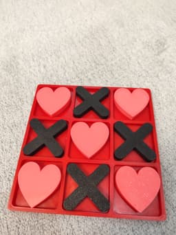 Valentine’s Tic-Tac-Toe Game – Hearts vs Xs 3d model