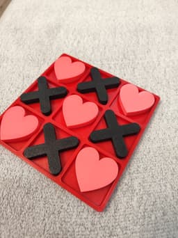 Valentine’s Tic-Tac-Toe Game – Hearts vs Xs 3d model