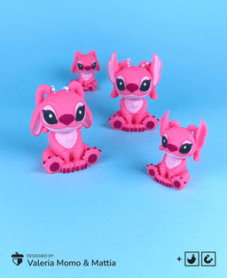 Cute Flexi Angel (Toy, Keychain & Magnet), Mini Animal, Fan Art from Lilo & Stitch 3d model