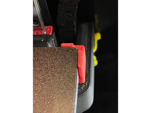Voron 0.1 Magnetic Bed Guides - Right Side Clipped to Bed - 3d model