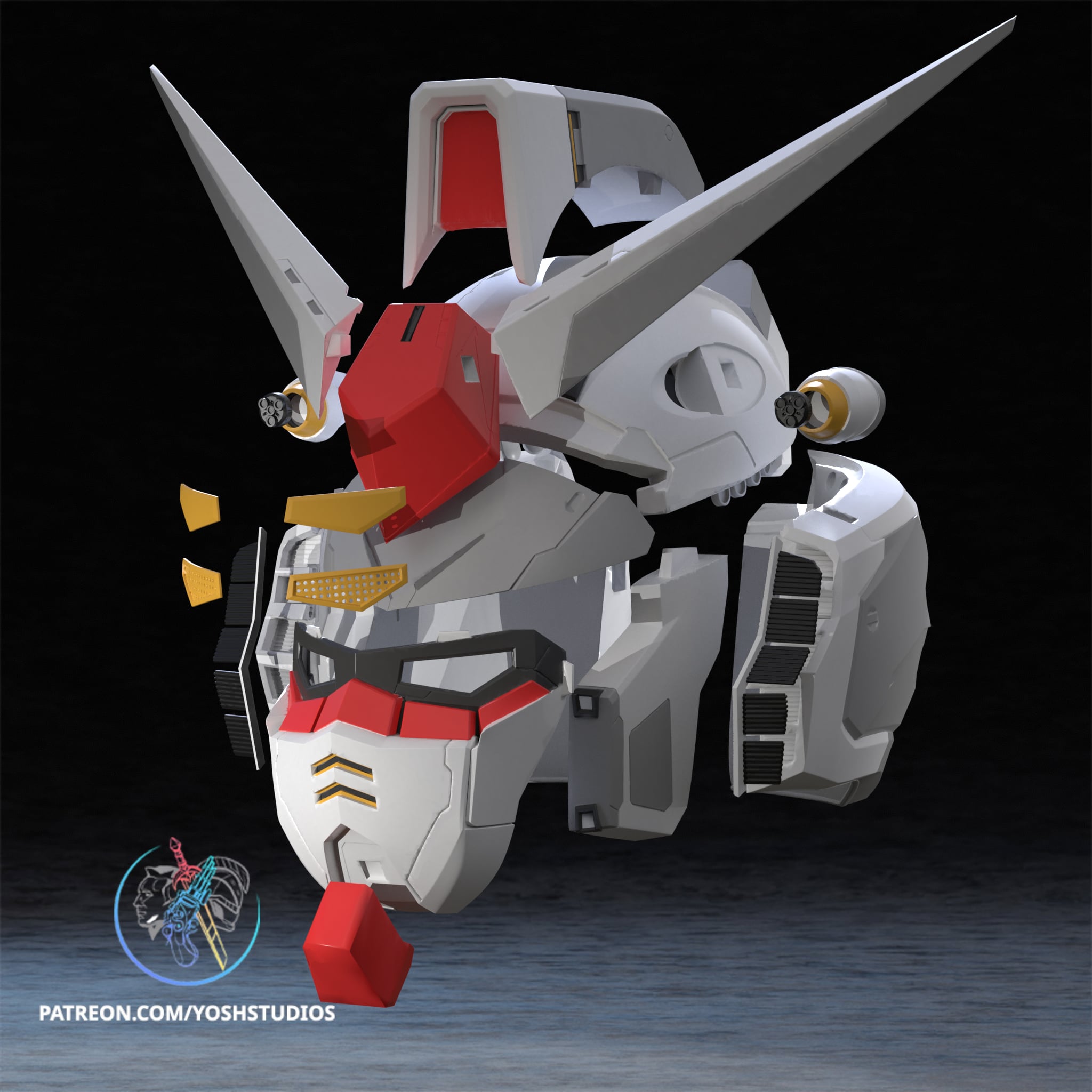 RX-78-2 Mecha Helmet 3D Printer File STL 3d model