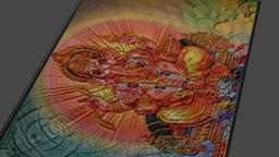 LORD GANESH RELIEF TILE 3d model