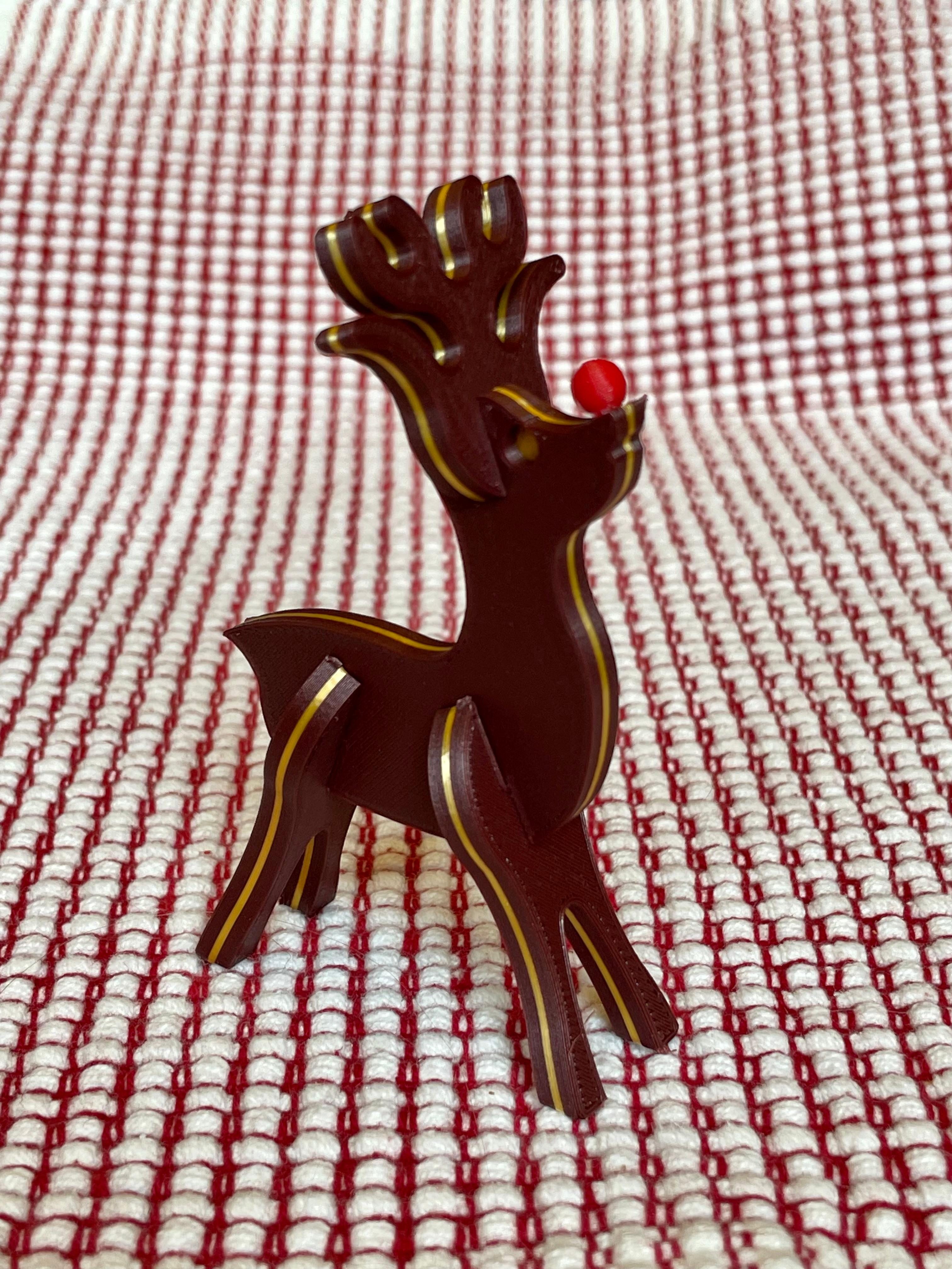 Reindeer Kitcard Gift Tags 3d model