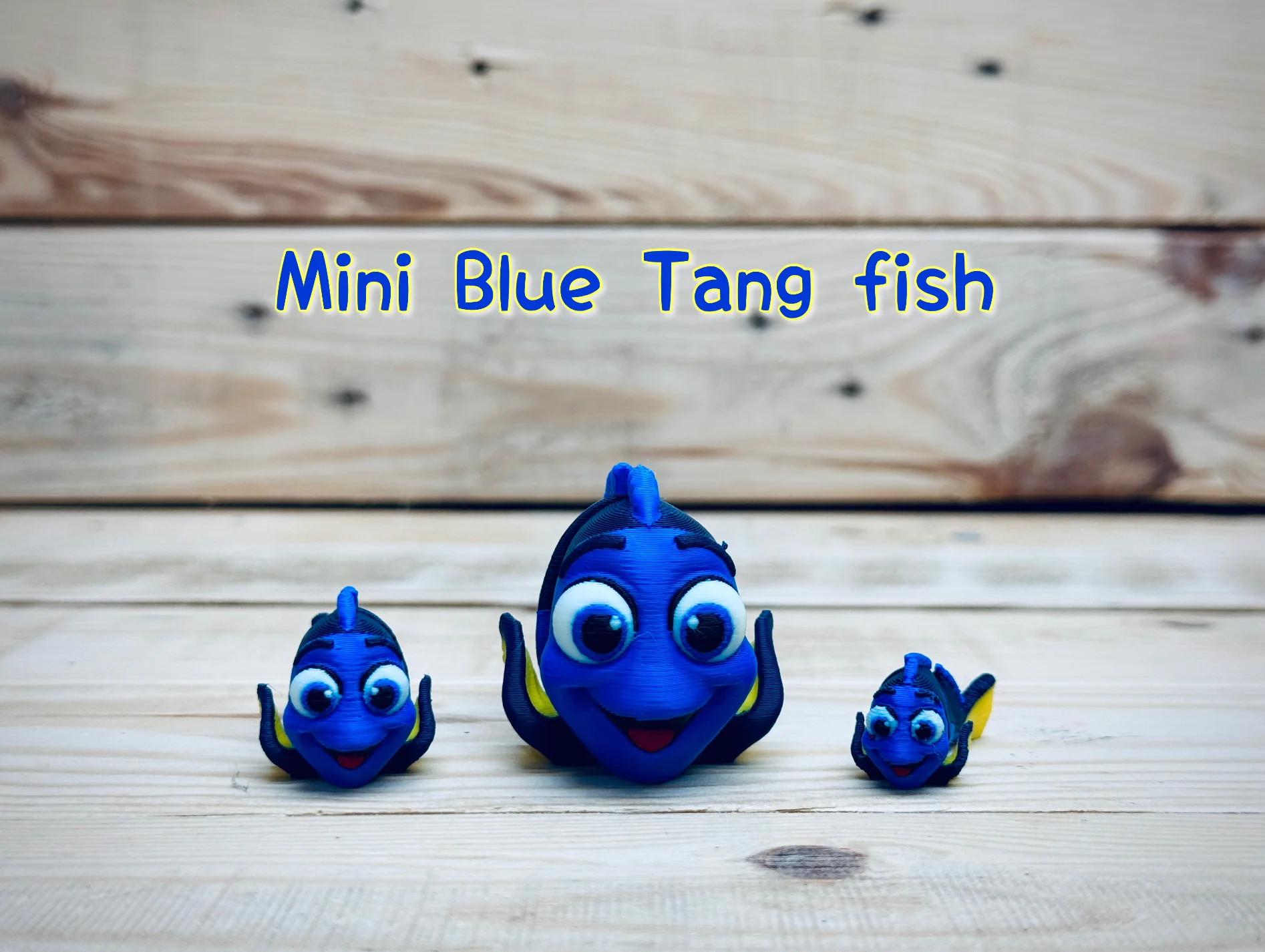 Mini Blue Tang Fish 3d model