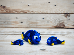 Mini Blue Tang Fish 3d model
