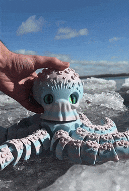 Modular Octopus Flexi - Giant Snap-Fit Tentacles, Magnetic Upgrade, Multicolor STL/3MF 3d model