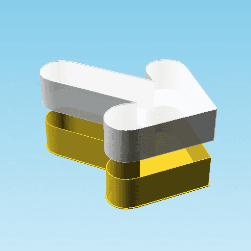 HEAVY ROUND-TIPPED RIGHTWARDS ARROW, nestable box (v1) 3d model