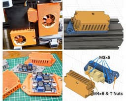 LM2596 Module Cover for 4040 frame mount 3d model