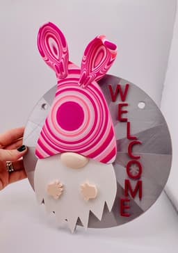 Magnetic Bunny Hat for Gnome Modular Sign 3d model