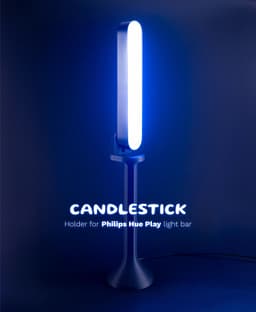 Candlestick holder for Philips Hue Play light bar 3d model