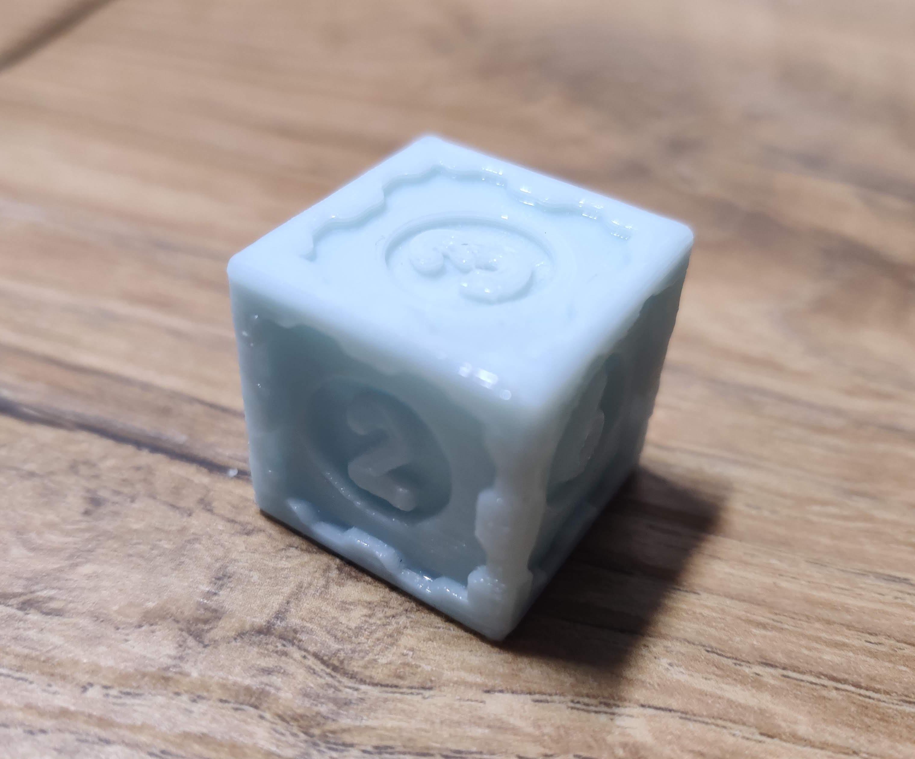 modern design gear game dice (easy print, no supports) 3d model