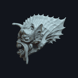 Abyssalor v2 Action Figure Head 3d model