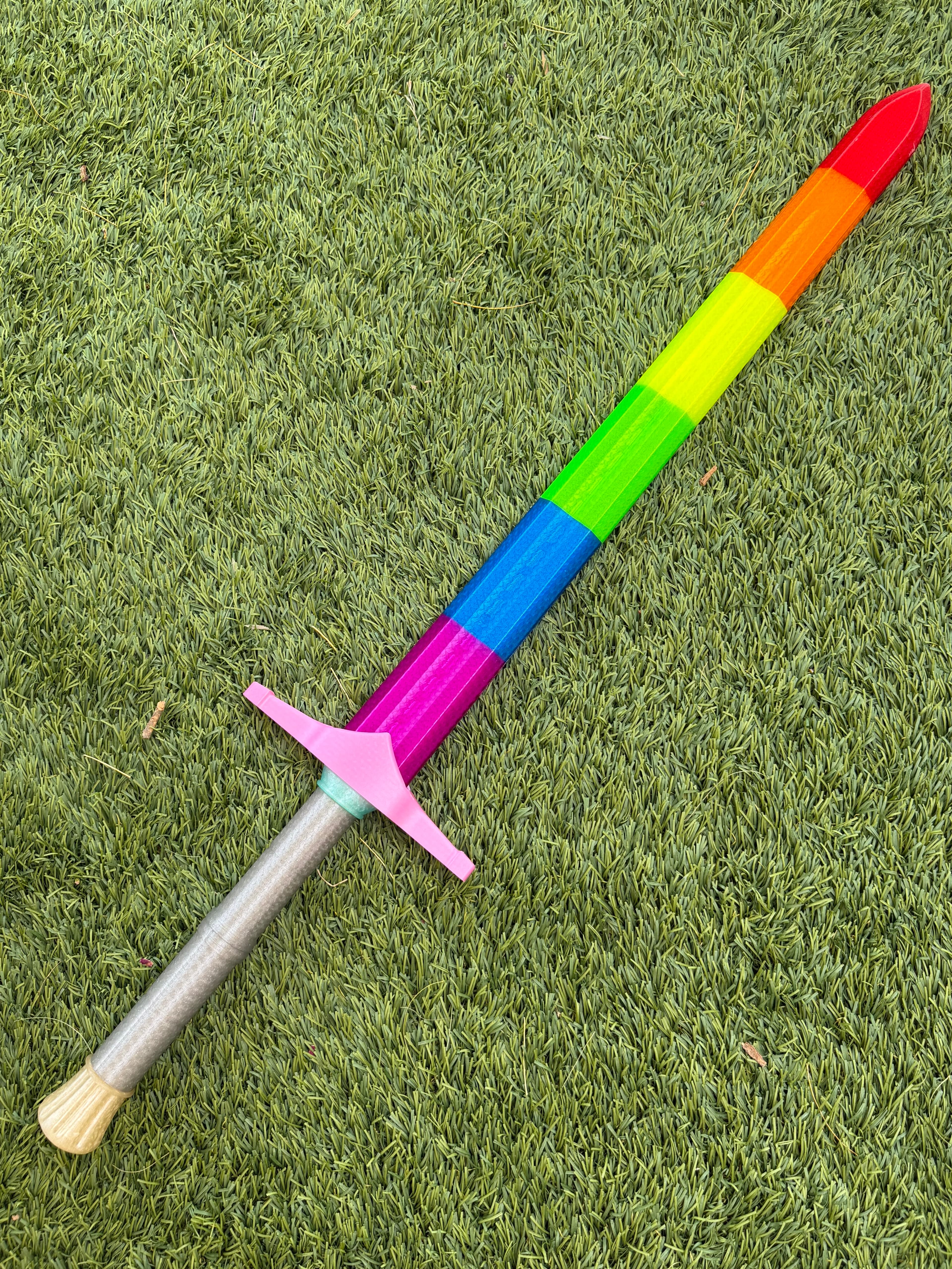 The handle is from the two handed sword. The other parts are other modular sword pieces.