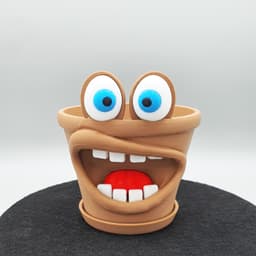 Funny Planter Pot- Chomper Pot 3d model