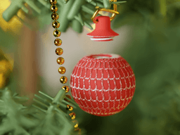 Wavy Christmas Ornament 3d model