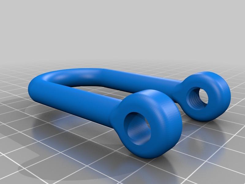 Tank style Tow Hook (Shackle) 3d model