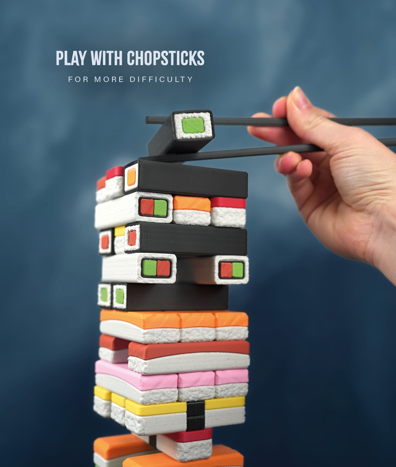 Sushi Stack — Tumble Tower Game 3d model