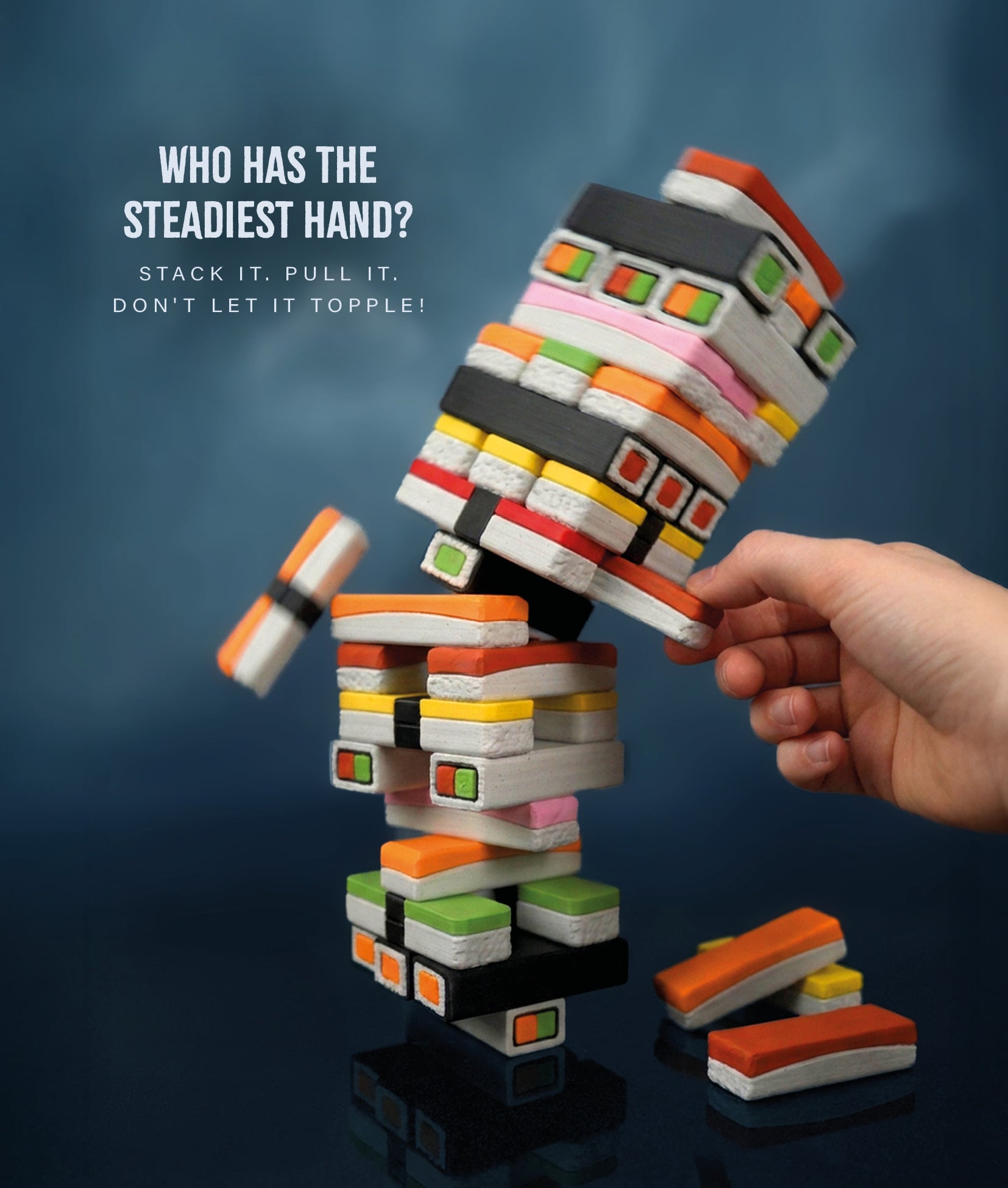 Sushi Stack — Tumble Tower Game 3d model
