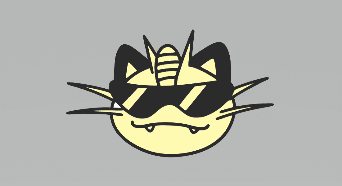 Meowth 2 Colors Pokemon Cartoon 2D Art.stl 3d model