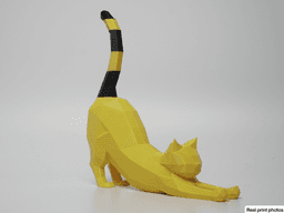 Low Poly Stretching Cat 3d model
