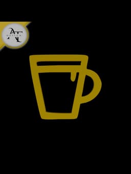 Simple Coffee Cup Symbol - 2D Art 3d model
