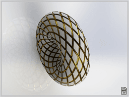 Rodin Coil Torus .STL 8 INCHES Diameter Coil | iToroid Vortex Wave Field Generator | 8 inch 3d model