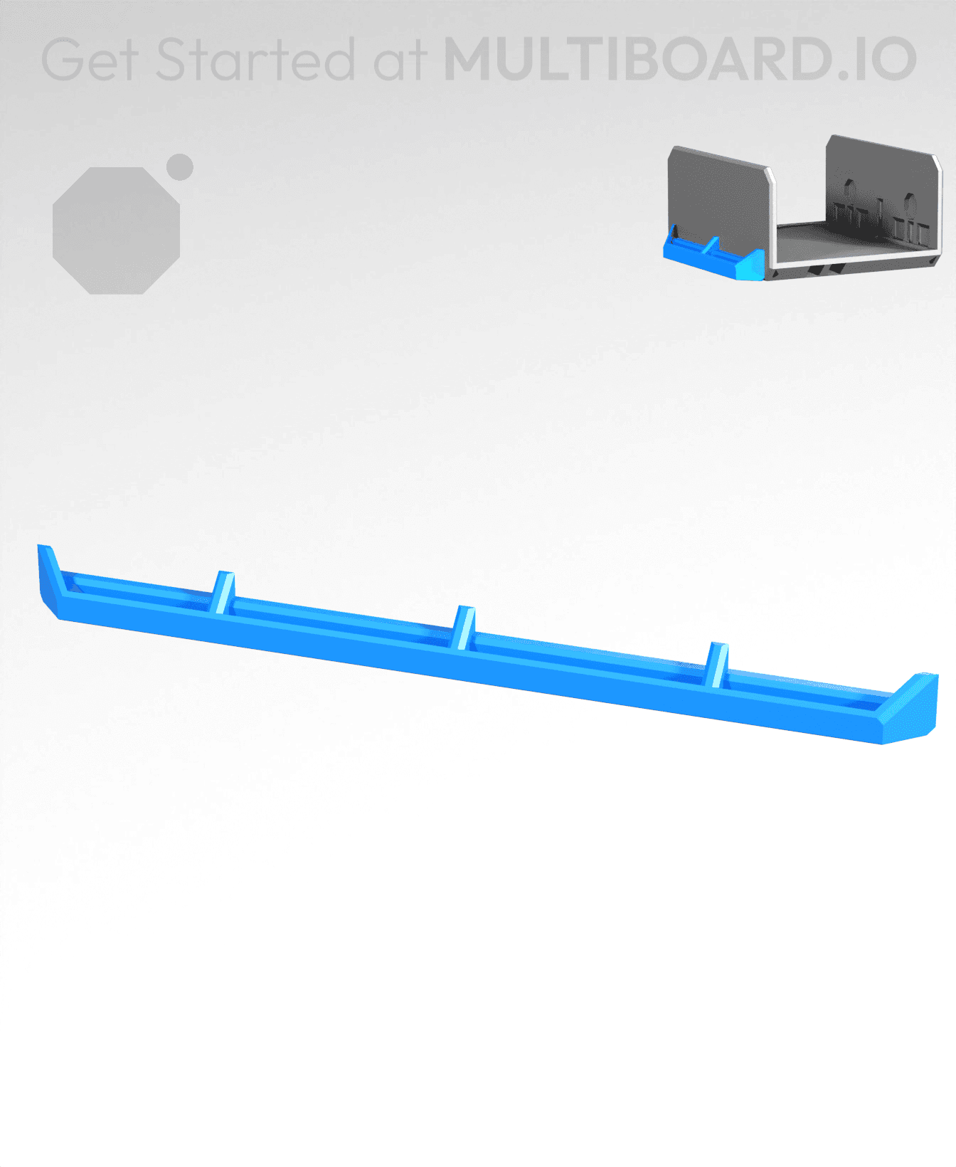 4 CU - Multibin Drawer Handle 3d model