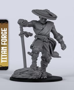 Samurai - With Free Dragon Warhammer - 5e DnD Inspired for RPG and Wargamers 3d model